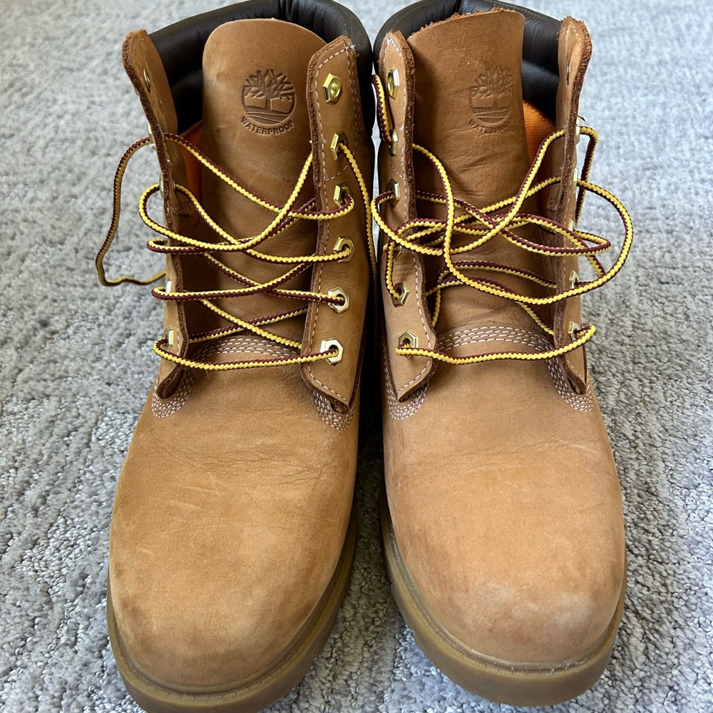 Tan Timberlands: Barely used and in perfect condition.